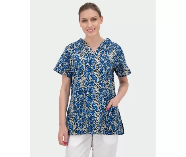 Scrub top BAMBINA, Leopards