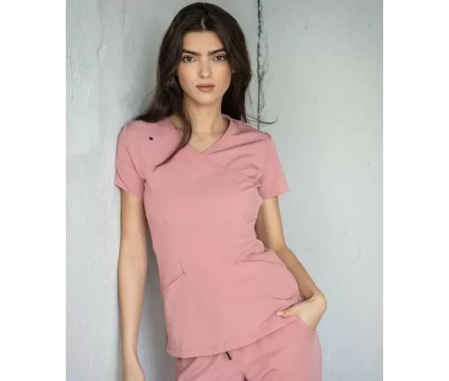 Scrub top JUSTINA, Mauve