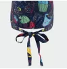 Scrub hat MODENA, blue with cup cake