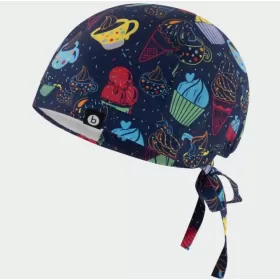 Medicīniskā cepure MODENA, zila ar kūciņām