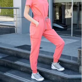 Scrub trousers RICCI, Coral Scrub trousers RICCI, Coral