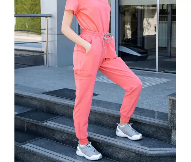 Scrub trousers RICCI, Coral Scrub trousers RICCI, Coral