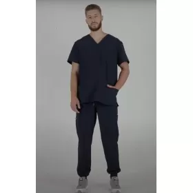 Медицинский мужской комплект MATTEO, темно-серый (угольно-серый)