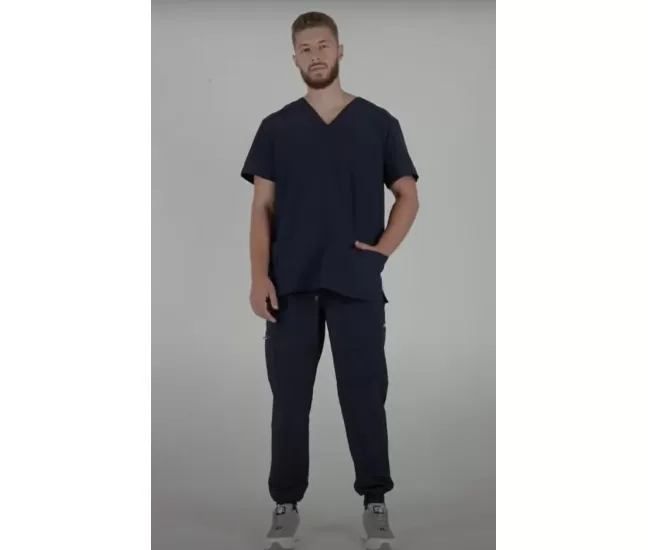 Medicīniskais vīriešu komplekts MATTEO, tumši pelēks (ogļu krāsā)