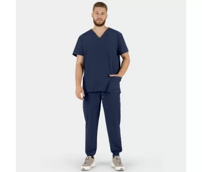 Men's scrub set MATTEO, Navy
