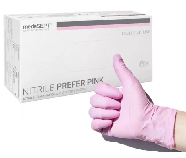 Nitrile examination and protective gloves, powder free, non-sterile for disposable use, medaSEPT, 100 pcs.