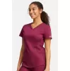Women's V-Neck Solid Scrub Top WW601 Wine