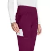 Женские медицинские брюки WW011 темно-красные (винные)