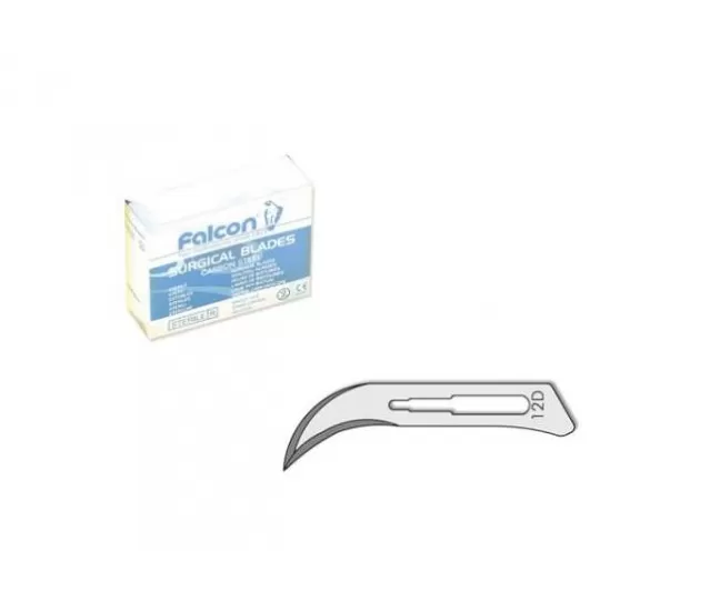 Skalpeļa galviņas, oglekļa tērauds, Nr. 12D, 100 gab.