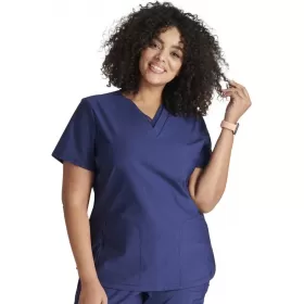 Медицинская блузка CK843 темно-синяя