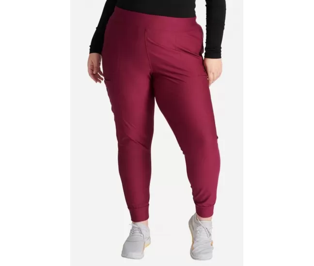 Women's Mid-Rise Jogger Scrub Pant CK092 Wine