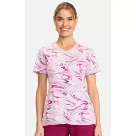 Women's 3 Pocket Marble Daze Print Scrub Top CK608 Marble Daze Women's 3 Pocket Marble Daze Print Scrub Top CK608 Marble Daze