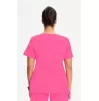 Women's Mock Wrap Solid Scrub Top 2625A Carmine Pink