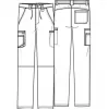 Men's Zip Fly Cargo Scrub Pant CK200A Pewter