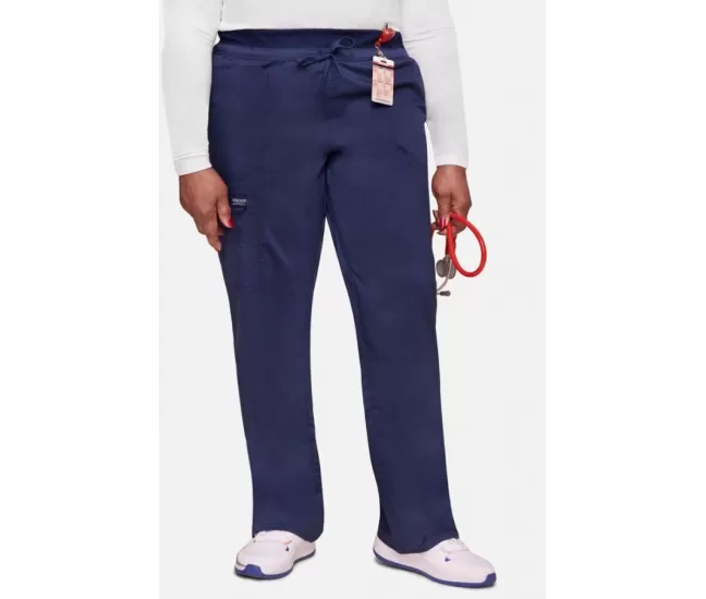 Women's Tapered Leg Drawstring Scrub Pant WW105 Navy