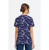 Women's Bumble Bee Bloom Print Scrub Top CK856 Bumble Bee Bloom