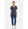 Women's Bumble Bee Bloom Print Scrub Top CK856 Jungle Jive