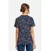 Women's Bumble Bee Bloom Print Scrub Top CK856 Jungle Jive