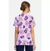 Медицинская женская блуза CK856 нежно-фиолетовая с мотивами мышек