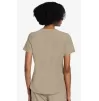 Women's 3-Pocket V-Neck Shirttail Scrub Top CK961A Khaki