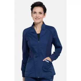 Medicīniskais jaka ar rāvējslēdzēju WW301 tumši zila