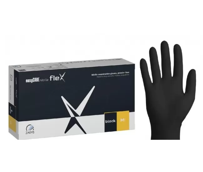 Nitrila cimdi, Easycare Flex, melni, 100 gab. Nitrila cimdi, Easycare Flex, melni, 100 gab.