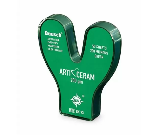 Articulating paper Arti-Ceram 200 µ green horseshoe, 50 pcs.