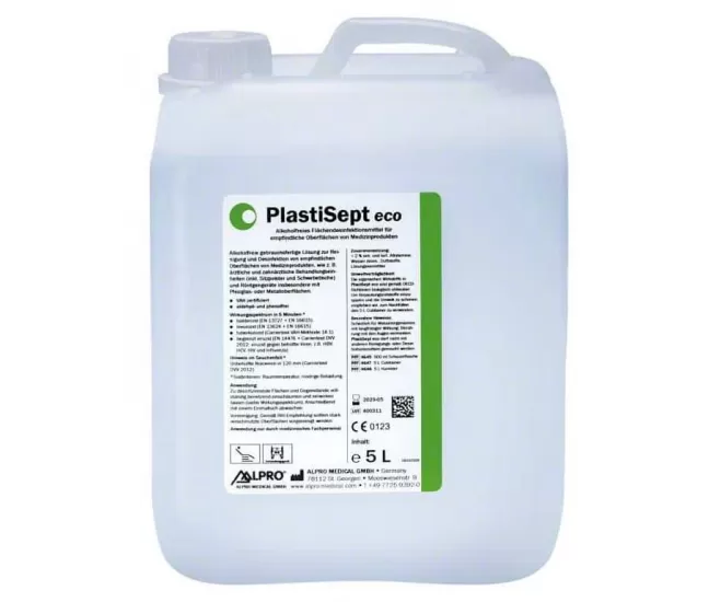 Medicīnisko virsmu tīrīšanas un dezinfekcijas šķīdums, PlastiSept eco, 5 l