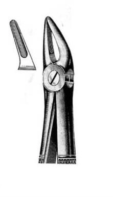 Exctracting forceps for upper roots and incisors