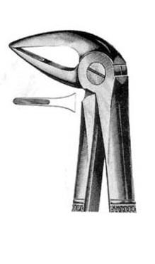 Exctracting forceps for lower roots with long beak