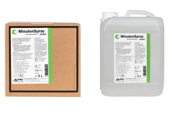 Medicīnisko virsmu tīrīšanas un dezinfekcijas šķīdums, MinutenSpray classic, 5 l