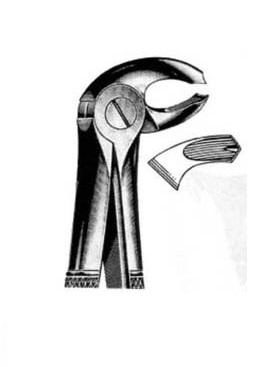 Exctracting forceps for right lower molars