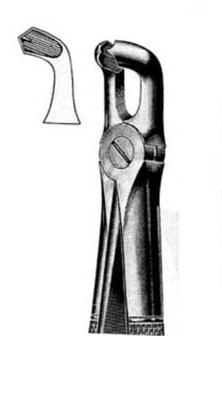 Exctracting forceps for lower wisdoms