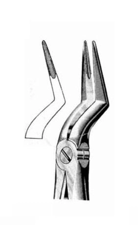 Exctracting forceps for lower roots