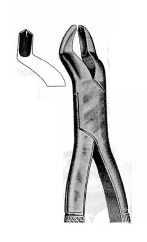 Exctracting forceps for upper molars left side