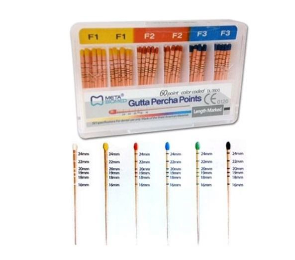 Gutapercha tapas F1~F5, 60 gab.