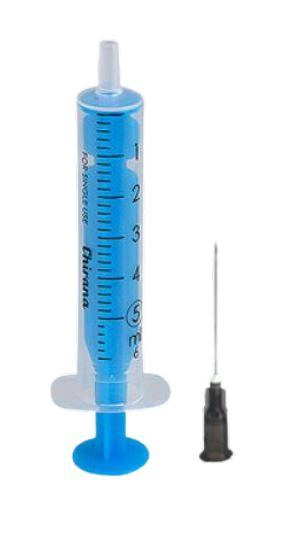 2 parts syringe, 5 ml, Luer Slip with needle 22G, 100 pcs