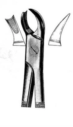 Exctracting forceps for left upper molars