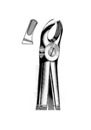 Extracting forceps for left upper molars
