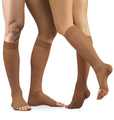 Medical compression long socks without toecap, CCL1, unisex, ELAST 0408 LUX