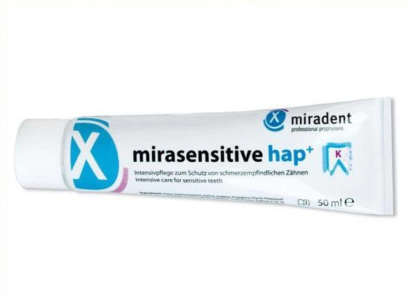 Miradent toothpaste for sensitive teeth Mirasensitive hap+, 50 ml