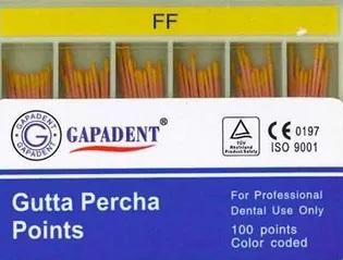 Вспомогательные штифты Gutapercha, XF~MF, 100 штук.