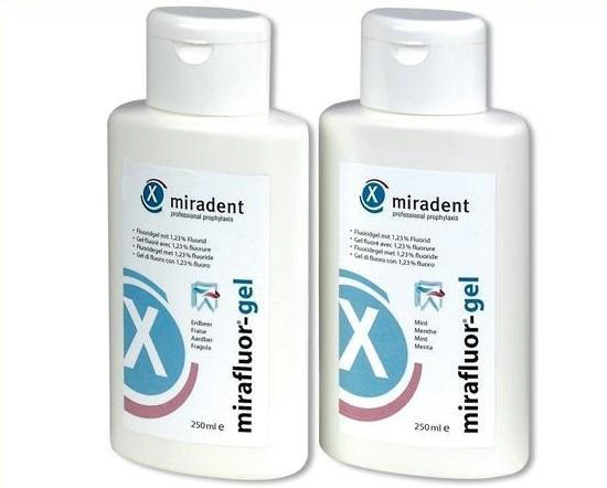 Miradent mirafluor-gel mint after whitening, 250 ml.