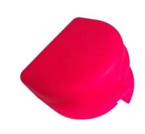 Ortodontijas kaste, liela, rozā, 4 x 7.9 x 8 cm